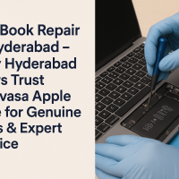 MacBook repair in Hyderabad at Srinivasa Apple Care – expert Apple service center offering genuine parts, battery replacement, screen repair, and motherboard service.